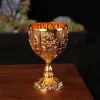 30ml Retro Metal wine glass European Style embossed Brandy white spirit wine glasses Alolly small wine cup high-end carving Liquor cups ss0408