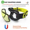 Kayak Goggles Copozz Manyetik Kayma Gözlükleri Hızlı Değişim Lens ve Kasa Seti% 100 UV400 Koruma Boz Anti Snowboard Gözlük Gözlük Gözlükleri Erkekler İçin 231107