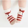 Chaussettes enfants 5 paires/lot de chaussettes bébé Chaussettes de sol antidérapantes dessin animé printemps et automne pour enfants Chaussettes tube en coton pour bébés et jeunes enfants 0-5 ans 230408