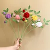 Decorative Flowers 5 Branches Knighting Artificial Roses Valentine's Day Wedding Bouquet DIY Home Decoration