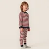 Clothing Sets Winter Konges Slojd Kids Clothing Baby Boys Cartoon Sweater Pants Suits Girls Striped Pullover Knitted Leggings Casual Trousers 231108