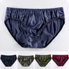 MUITAS PONTAS L-2X Tamanho masculino de seda calcinha macia de cetim machos machos de triângulo confortável unspant linear lingerie sem costura e sem costura respirável suave