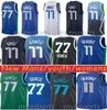 Herren Jugend Luka Doncic Basketballtrikot 77 11 Kyrie Irving Stitched City Shirt Edition Kinder Jungen Kinder Blau Weiß Schwarz Trikot