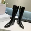 Bottes Chelsea de styliste en cuir de veau pour femmes, chaussures occidentales à talons épais, Jimmys, bottines de luxe pour moto d'hiver