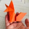 Favor de festa pré-fabricado origami papel foxs para crianças lembranças de aniversário presentes artesanais decorações de peças centrais de mesa para casa