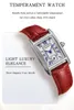 Kvinnors klockor Sanda 1116 Fashion Elegant Design Rectangle Dial Water Resistant Quartz Movement Business Women Analog Wrist Watch 231107