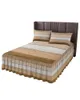 Bed Skirt Vintage Farm Barn Brown Gradient Elastic Fitted Bedspread With Pillowcases Mattress Cover Bedding Set Sheet