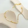 Link bransoletki Vintage Temperament miedziane złoto Połączenie Połączone imitacja Perła Bransoletka dla kobiet -dziewczyny biżuteria Kobiety akcesoria