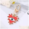 Anahtarlıklar Landards Keychains Lanyards Rhinestones Pearl Evil Gözler Alaşım Erkek Kadınlar Şeftali Aşk Kalp Şeytanları Çanta Araba Anahtarlık Dhgarden Dhov4