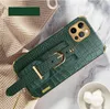 Nouveau luxe en cuir Crocodile Texture couverture téléphone étui porte-monnaie étuis support de bracelet pour iPhone 15 14 13 12 11 Pro Max pour Samsung S20 S21 S22 S23 Plus Ultra