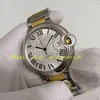 5 Style With Box Papers Automatic Mens Watch Men's 42mm Silver Dial Two-Tone 18K Yellow Gold Rose Everose Men Steel Bracelet Mechanical Sport Watches