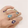 Cluster Ringen 5 stks/set Goud Sier Kleur Turkse Hamsa Evil Eye Ringen Voor Vrouwen Vintage Boho Knuckle Ring Set Vrouwelijke partij Jood Dhgarden Dhiop