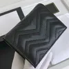 Модный кошелек женский кошелек стеганый v-pattern Design Metal Logo Logo Zero Wallet