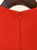 Pantaloni a due pezzi da donna Designer di passerella Abiti autunnali Donna 2023 Elegante fiocco rosso Manica lunga Top e pantaloni Set Moda coreana Conjuntos De