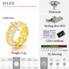 Bling Hip Hop Schmuck 9 mm vergoldeter kubanischer Bandring aus 925er Sterlingsilber mit Vvs-Moissanit-Diamant für Herren