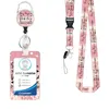 Kaarthouders PVC Werk Identiteit ID Bushouder Zakken Lanyard Cover Intrekbare badge met inspirerend citaat