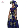 Etnik Giyim Geleneksel Afrikalı Kadınlar Balmumu Özel Uzun Elbiseler Afrika için Dashiki WY1871