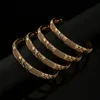 Bangle 24K Bangles Bracelet Ethiopian Gold Color For Women Bijoux African Middle East Dubai Halloween Jewelry