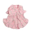 Abbigliamento per cani Princess Cat Dress Skirt Floating Leaf Design Pet Puppy Abbigliamento primavera/estate