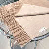 Hochwertiger Luxus-Schal für Damen und Herren, 100 % Kaschmir-Schal, bestickter Schal mit zweifarbigem Herbst- und Winter-Minimalismus und Wärme mit Box