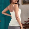 Camisoles tankar Kvinnors bekväma sexiga vackra rygg Yoga Fitness Sleep Vest Solid Color Cotton Slip Intimates Underkläder underkläder för