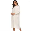 Women's Sleepwear Victorian Cotton Night Dress Women White Long Sleeve Nightdress Loose Robe Peignoir Lady Vintage Nightgowns Princess