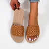 Slippers Woven Slides Women Summer Outdoor Beach Vacation Casual Flat Shoes 2023 Light Ladies Fashion LEISURE