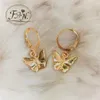 Boucles d'Oreilles Créoles 2023 Tendance Fan. Bijoux Mode Simple Charme Belles Filles Femmes Couleur Dorée Papillon Lumière Beau Cadeau Goutte