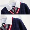 Clothing Sets School Uniform for Teens School Uniform for Girls Children Costume Kids Suit Preppy Sweater Skirt Clothes for Girls 12 13 14 231108