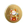 Arts and Crafts Lucky Lucky Lucky Cat Gold Silver Coin Fuduocaiwang Color Printing commemorative coin
