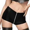 Shorts femminile Summer Women Black Shiny Pvc in pelle Open Crictch Open Crotch Low Rise Lettice Sissy Mutandine femminile Clubwear RAVE Mini 7xl