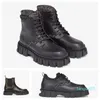 2023- cuir Force cheville bottes marron bottines Chelsea chaussures en tissu gris à lacets noirs en relief confortable chaussure de marque de luxe de designer italien