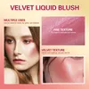 Vloeibare Blush Fluwelen Matte Blusher Gezicht Pigment Blijvende Schoonheid Natuurlijke Crème Wang Tint Oranje Perzik Blush Make Maquiagem