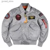 Mäns jackor Ny Martin Flight Pilot Jacket Män Vinterbedömning Squadron Loose Coat Windproof Baseball Coat Tactical Outerwear Q231109