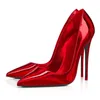 2024 Damen Designer Luxurys Heels Damen Kleid Schuhe So Kate High Heel Lackleder Farbverlauf Mode Runde spitze Zehen Pumps Gummi Slipper Größe 35-44