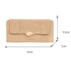 Nouveau PU cuir rétro longs portefeuilles pour femmes 2022 Simple givré feuille fermeture éclair boucle porte-carte grande capacité femmes pochette L230704