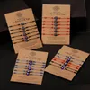 Urok bransoletki Turkish Lucky Evil Eye Bracelets dla kobiet 6pcs/zestaw ręcznie robiony pleciony czerwony czarny lina 7 węzłów biżuteria friendsh dhgarden dhpav