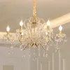 Ljuskronor American Living Room Crystal Chandelier French Candle Bedroom Lamp High End Study Reading European Princess