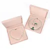 Jewelry Pouches Round Corner Pearl Necklace Box Display Packaging Velvet Set