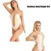 Women's Shapers Backless Body Sculpting Bra Deep V Neck Seamless Thong Full Bodysuits Ladies Party Dress Sheer Straps Invisible For Wedding