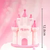 Party Supplies Cake Decoration Happy Birthday Toppers Baby Shower Baking Pink Castle Princess Theme Skirt Bow Girl Ornaments