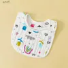 Bibs Burp Cloths Baby Bibs Gauze Muslin Baby Kids Bandana Feeding Burp Cloth Soft Newborn Infant Saliva Towel Baby Girl Boy AccessoriesL231108