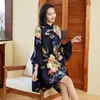 Robes décontractées Style chinois amélioré Cheongsam robe mère automne âge-réduction occidental grande tailleb