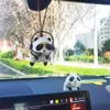 Decorazioni Cute Anime Panda Decorazione interna Ornamento Tiger Navigator Auto Specchietto retrovisore Accessori auto pendente AA230407