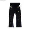 Gallerysd Street Splash-ink Casual Hommes Tendance Peint À La Main Pantalon Graffiti Couleur Correspondant Pull Hommes Femmes Pantalon Haut Salle De Bain Sport 64JE