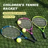 Raquetes de tênis 21 "23" 25 "4-12 anos de idade crianças júnior raquete de tênis carbono alumínio integrado equilíbrio leve e durab q231109