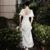 Casual Dresses Simple and Light Wedding Dress Satin 2023 Autumn utgående Yarn Forest Travel Pography White Girl