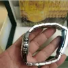 Com caixa, assista a um movimento mecânico automático Moldura de cerâmica Sapphire Glass Top Series M116519 Dial cinza Dial Stap Straps Relógios de Wristwatches para homens