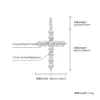 Nowy w okrągłym tenisowym cyrkonii splicowany wisior krzyżowy z 18 -karatową prawdziwą złotą galwanizowaną pełną lodową losłą cyrkonem