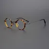 Luxus-Designer-Sommer-Sonnenbrille Elegante transparente Farbe japanische hochwertige unregelmäßige runde Brille Vollbild literarische Kurzsichtigkeit Männer Frauen wählen keinen Gesichtstrend